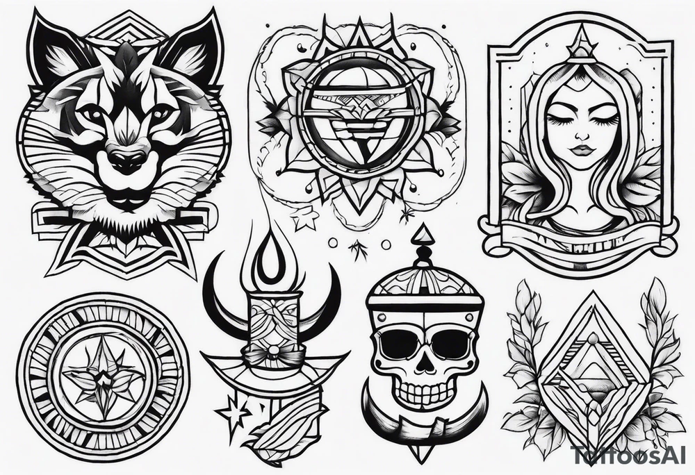 Traditional tattoo flash tattoo idea
