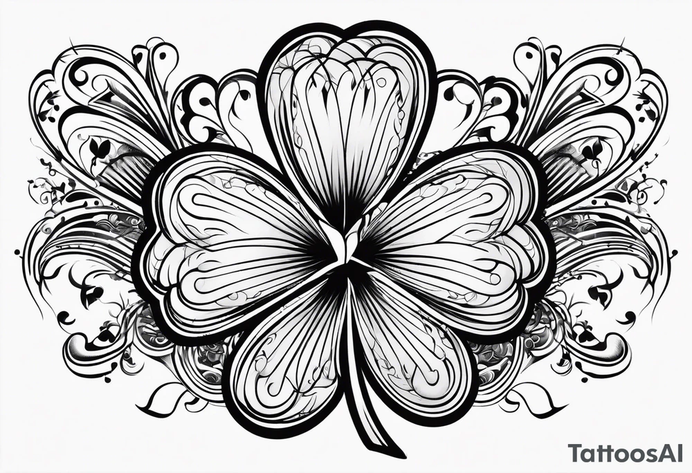 4 leaf clover tattoo idea