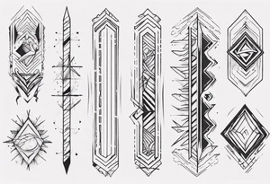 torn lines on a forearm tattoo idea