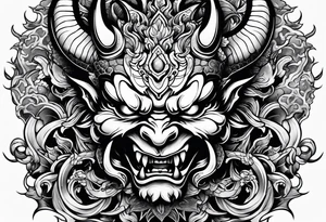Japanese Demon tattoo idea