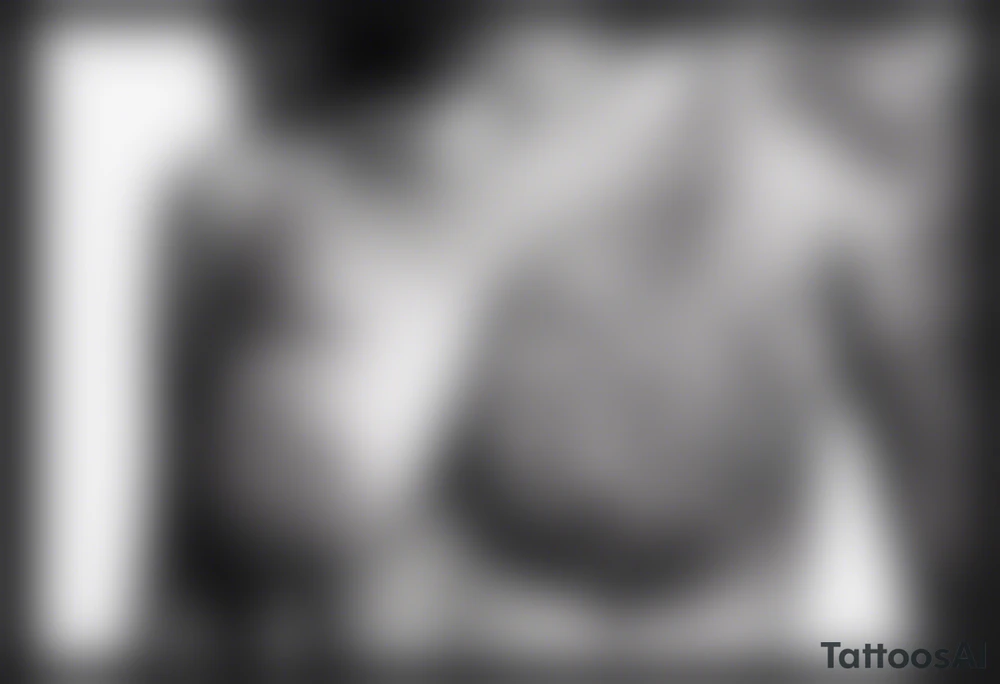 Feminine chest tattoo idea