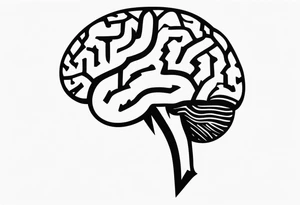Picture of a brain with a letter I in it tattoo idea