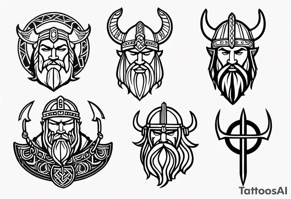 small minimalist viking tattoo idea