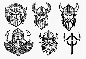 small minimalist viking tattoo idea