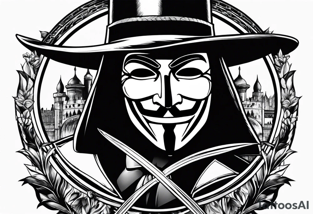 v for vendetta tattoo idea
