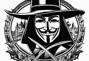 v for vendetta tattoo idea