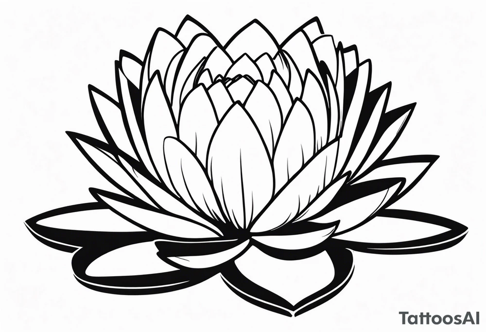 a single simple
water lily. with the words i love you underneath tattoo idea