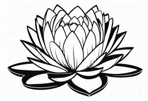a single simple
 water lily. with the words i love you underneath tattoo idea