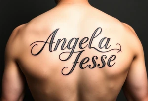 The name Angela and Jesse Combined tattoo idea