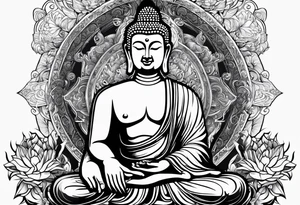 buddha, Jesus tattoo idea