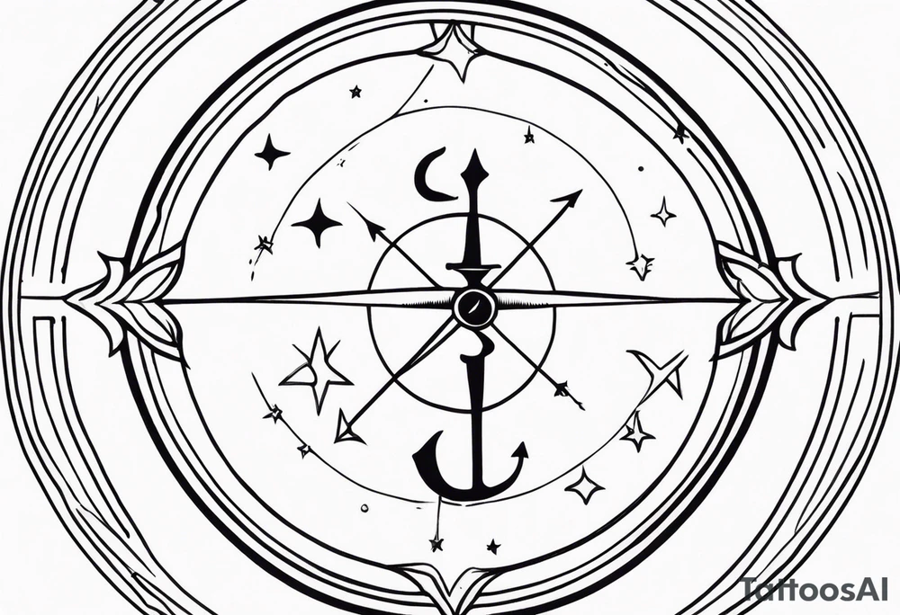Sagittarius and cancer zodiac sign half sleeve tattoo idea