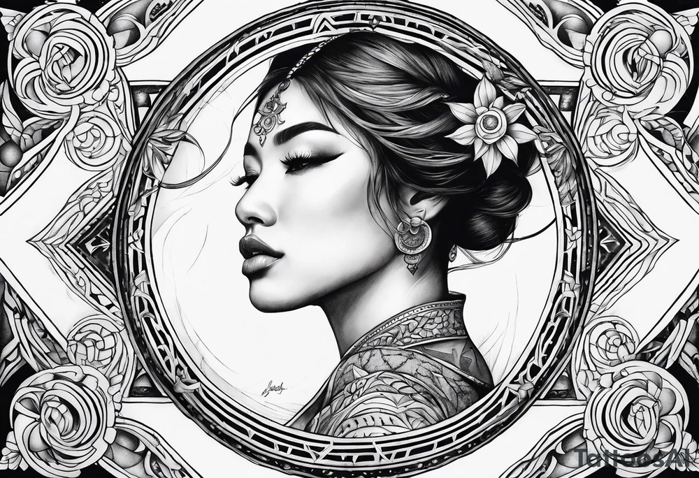 sacred moon tattoo idea