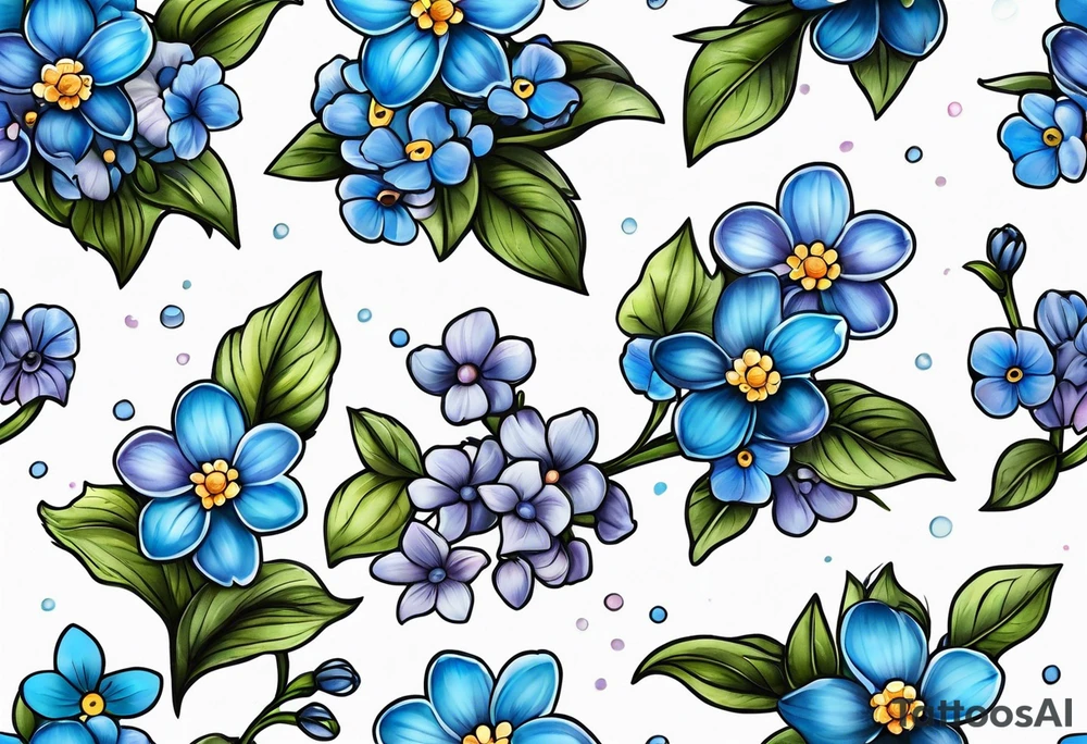 Forget me not flowers tattoo idea