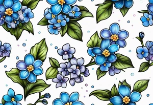 Forget me not flowers tattoo idea