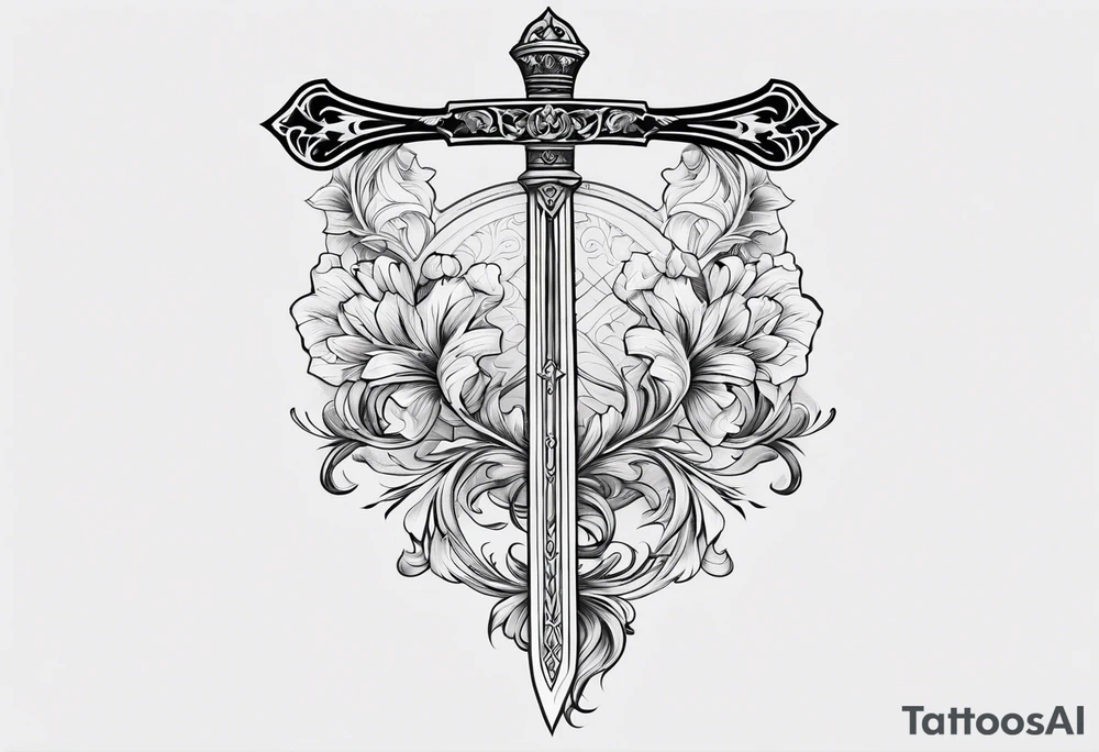 back sword tattoo tattoo idea