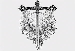 back sword tattoo tattoo idea