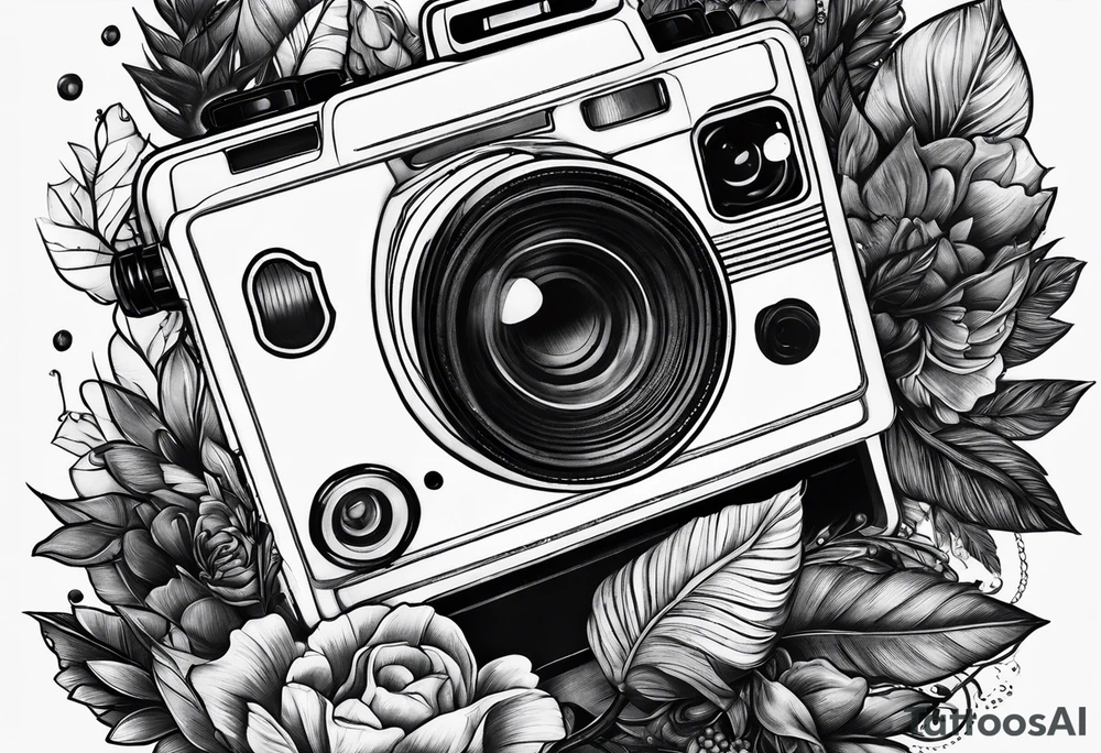 polaroid film tattoo idea