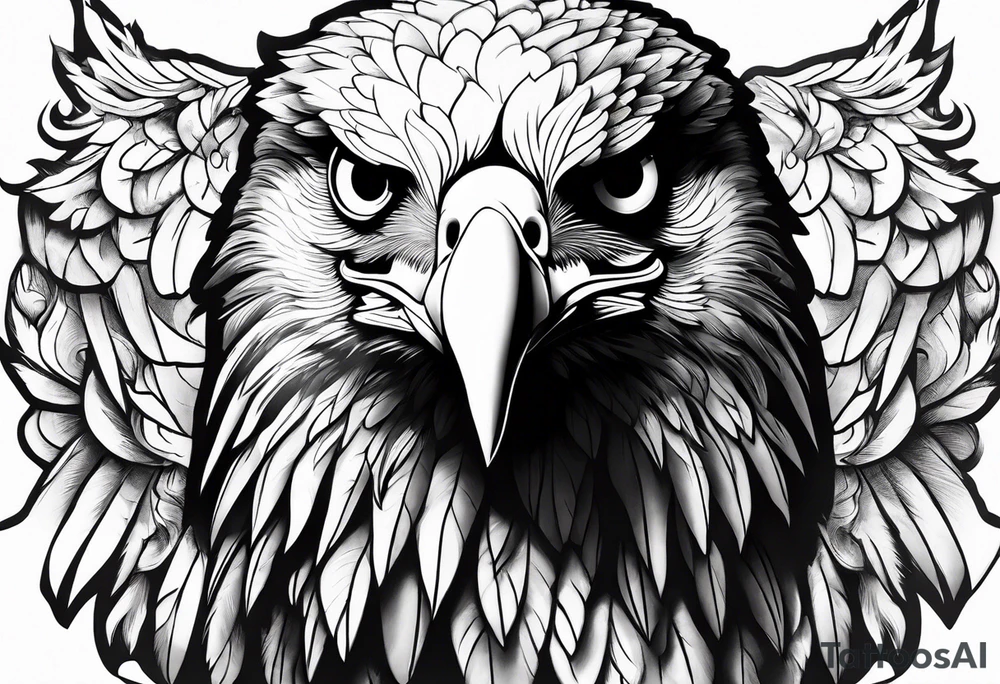 Hyper realistic black and white eagle chest tattoo tattoo idea Hyper realistic black and white eagle chest tattoo tattoo idea