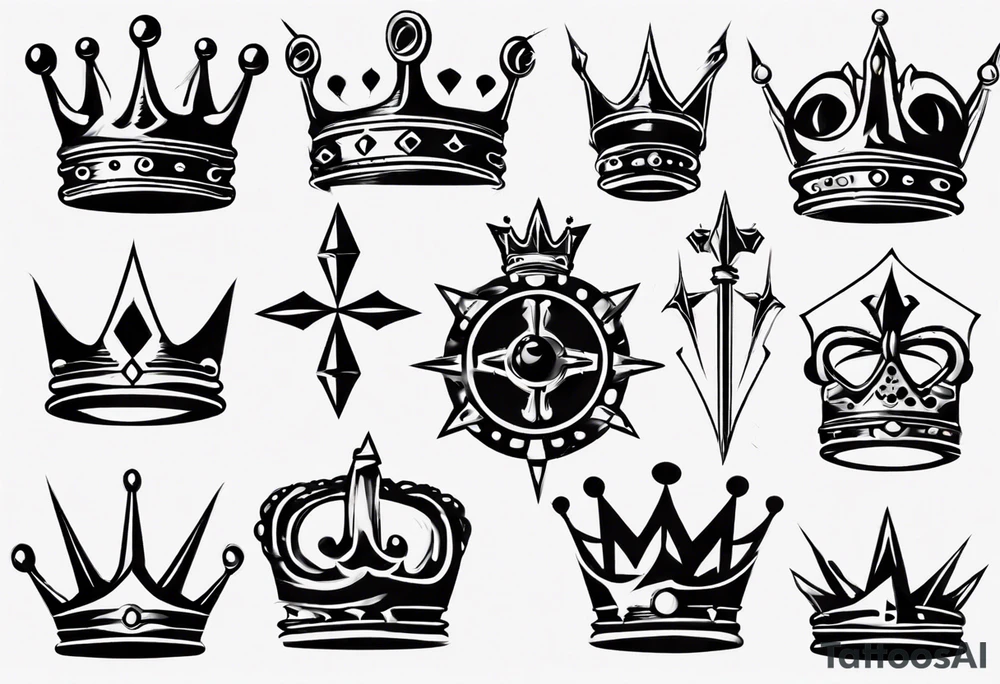 king crown tattoo idea