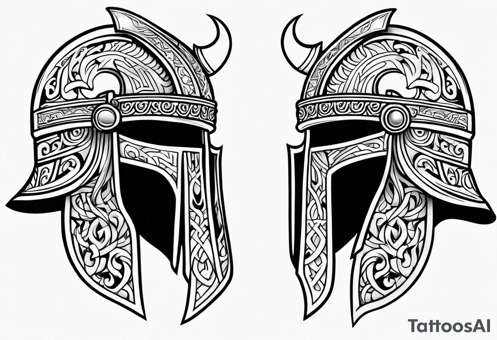 Valhalla viking helmet 
Sword tattoo idea