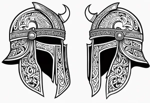 Valhalla viking helmet 
Sword tattoo idea