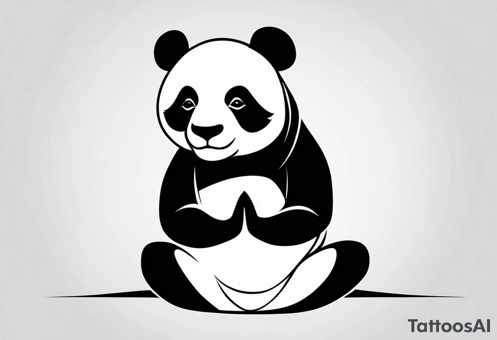 Panda in Yoga Pose tattoo idea