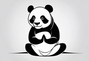 Panda in Yoga Pose tattoo idea