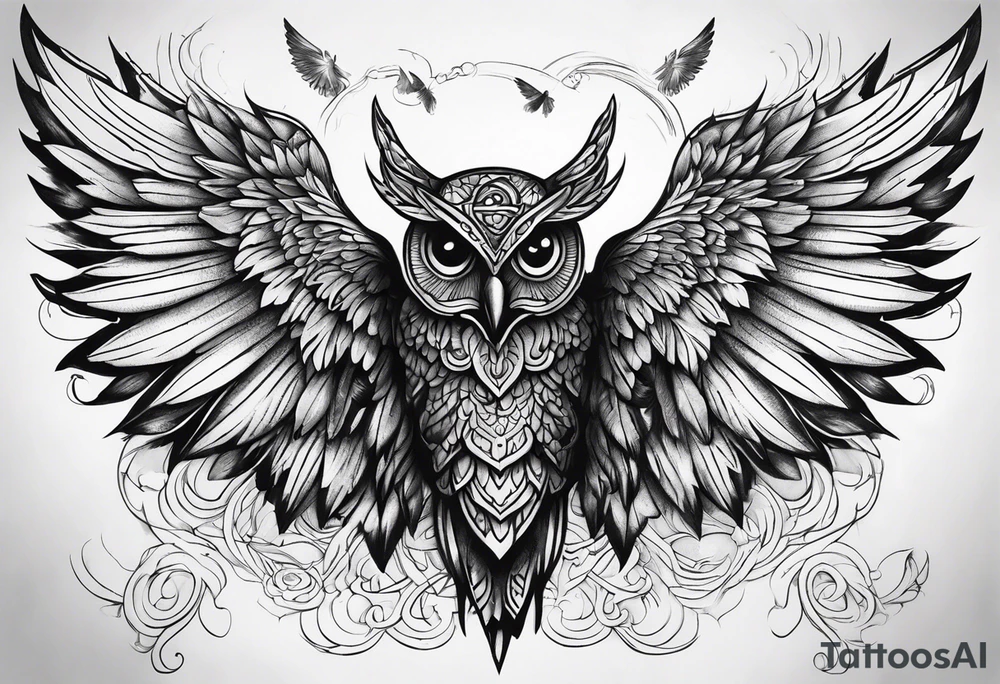 Hallo with wings tattoo idea