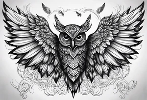 Hallo with wings tattoo idea
