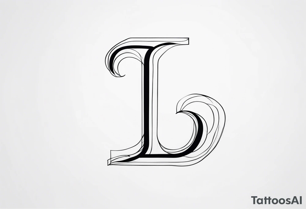the letter L tattoo idea