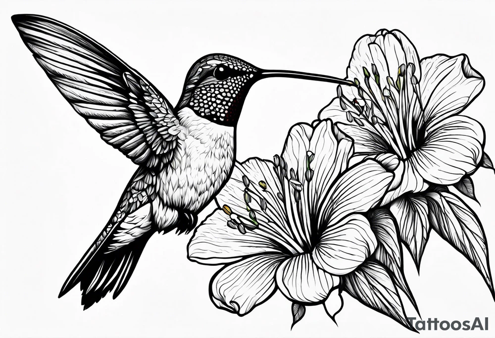 Humming bird and flower for placement on side boob tattoo idea Humming bird and flower for placement on side boob tattoo idea