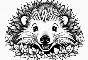 crying hedgehog tattoo idea