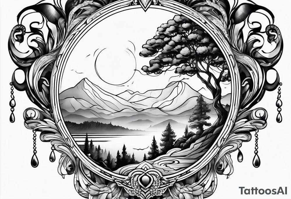 Someone at himself in the mirror tattoo idea
