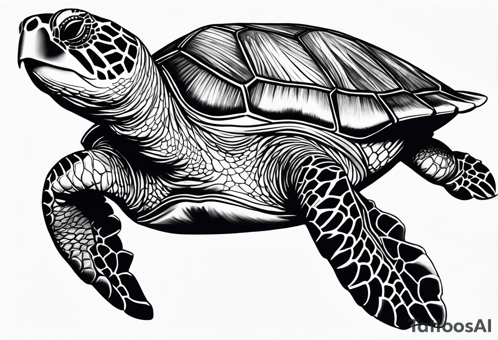 Sea turtle tattoo idea