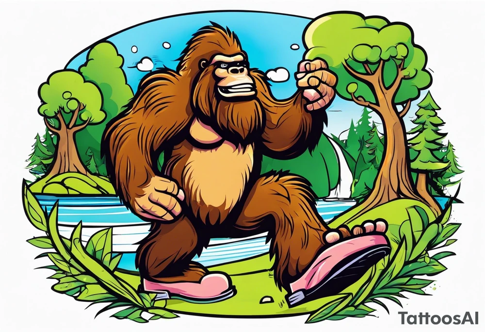 bigfoot in therapy tattoo idea