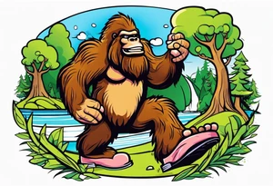 bigfoot in therapy tattoo idea