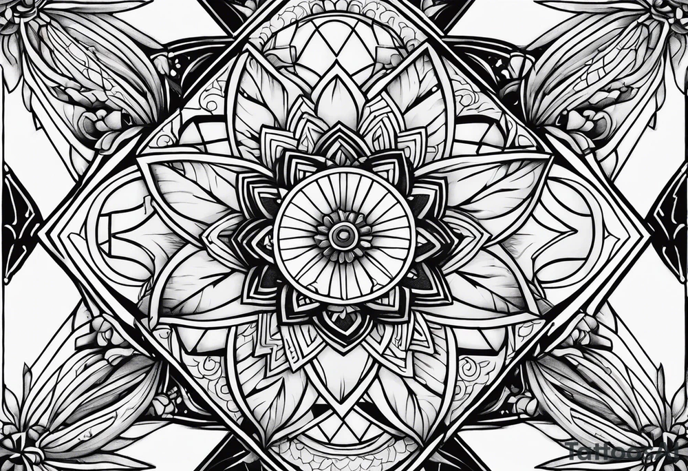 Patch work designs tattoo idea