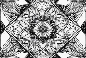 Patch work designs tattoo idea