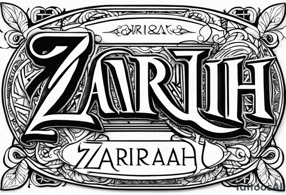Zariah tattoo idea
