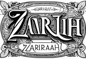 Zariah tattoo idea