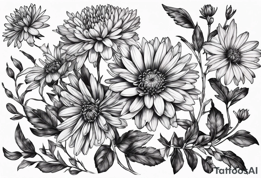 aster design tattoo idea