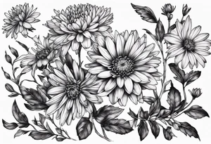 aster design tattoo idea