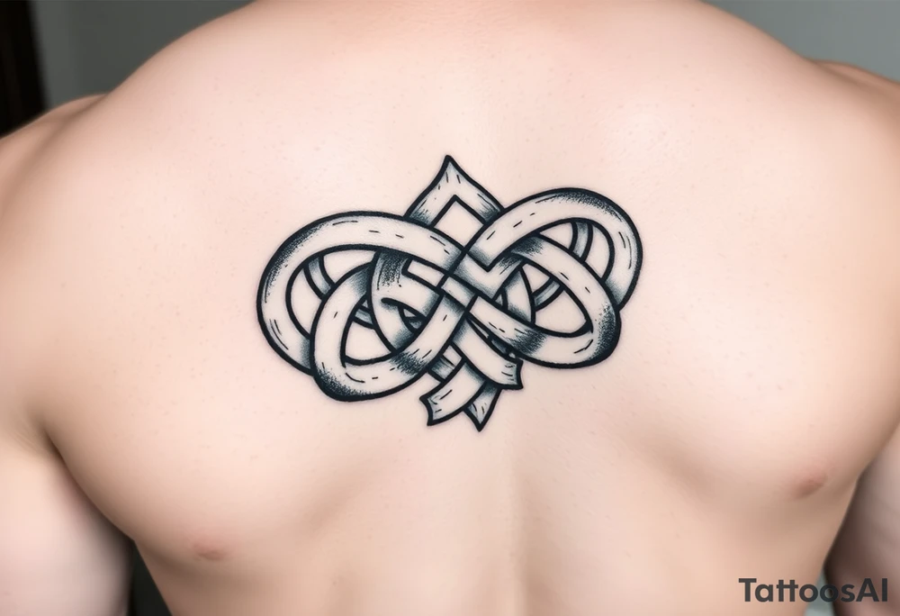 A Celtic knot on the left pec tattoo idea