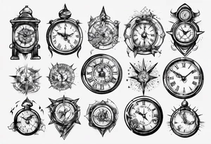 Asternomical clock tattoo idea