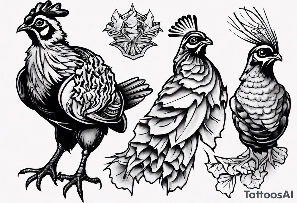 ruffled grouse tattoo idea