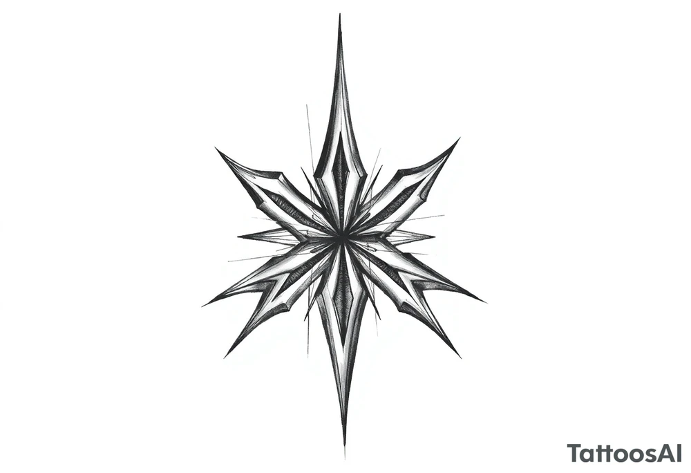 Abstract asterisk tattoo idea