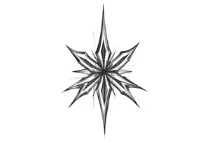 Abstract asterisk tattoo idea