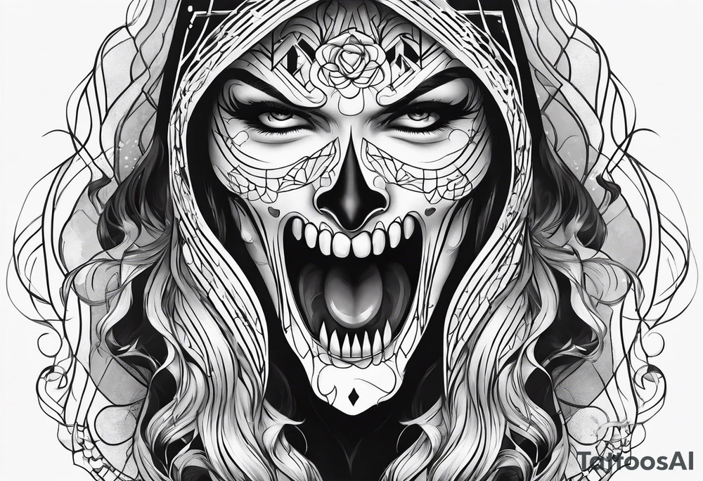 ghost face from scream tattoo idea