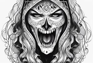 ghost face from scream tattoo idea