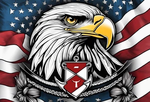Eagle, flag, anchor tattoo idea